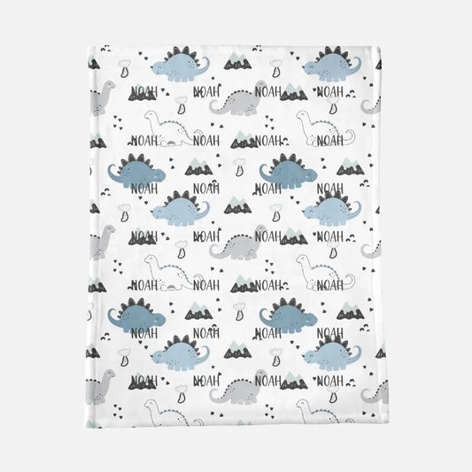 Personalized Dinosaur Minky Blanket Amazing Faith Designs