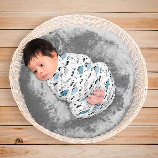 Personalized Dinosaur Swaddle Blanket Amazing Faith Designs