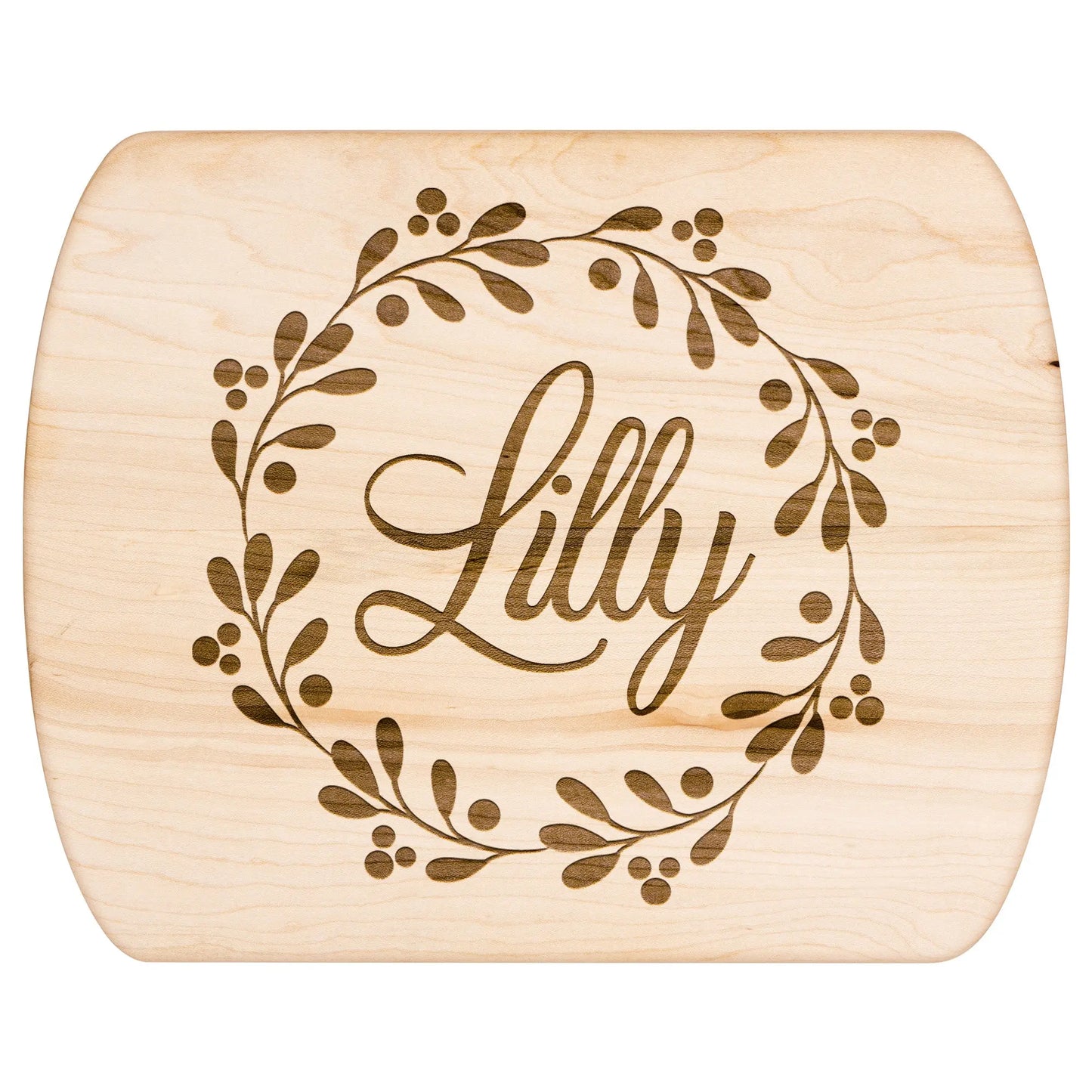 Personalized Floral Wreath Cutting Board teelaunch