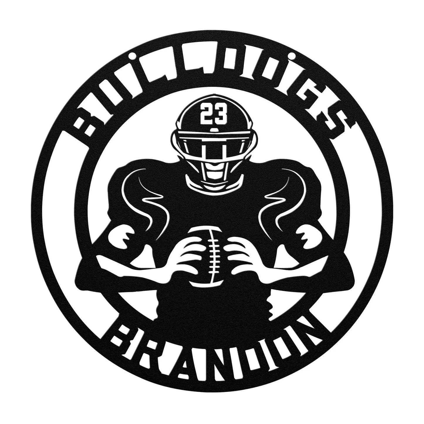 Personalized Football Metal Sign - Amazing Faith Designs
