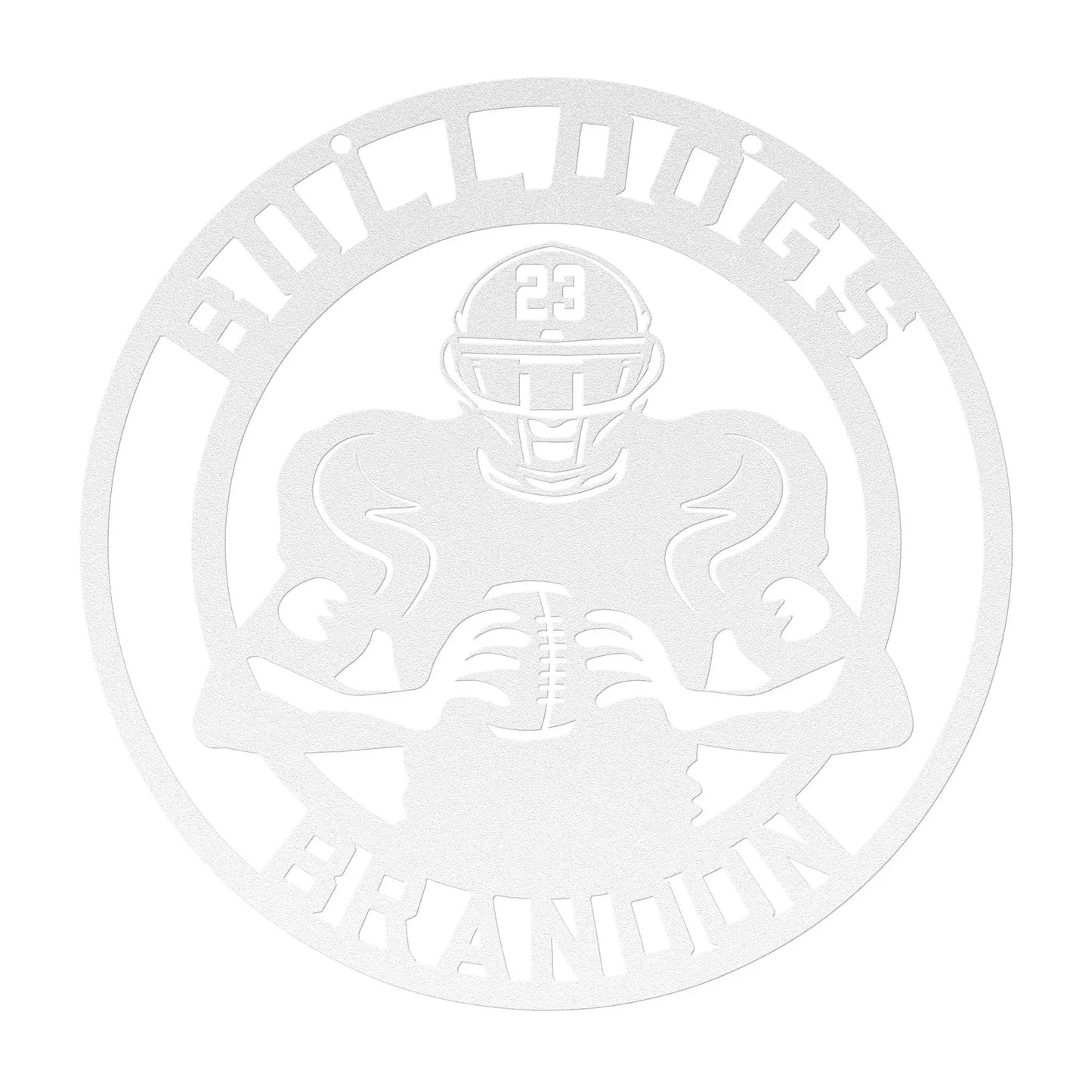 Personalized Football Metal Sign - Amazing Faith Designs