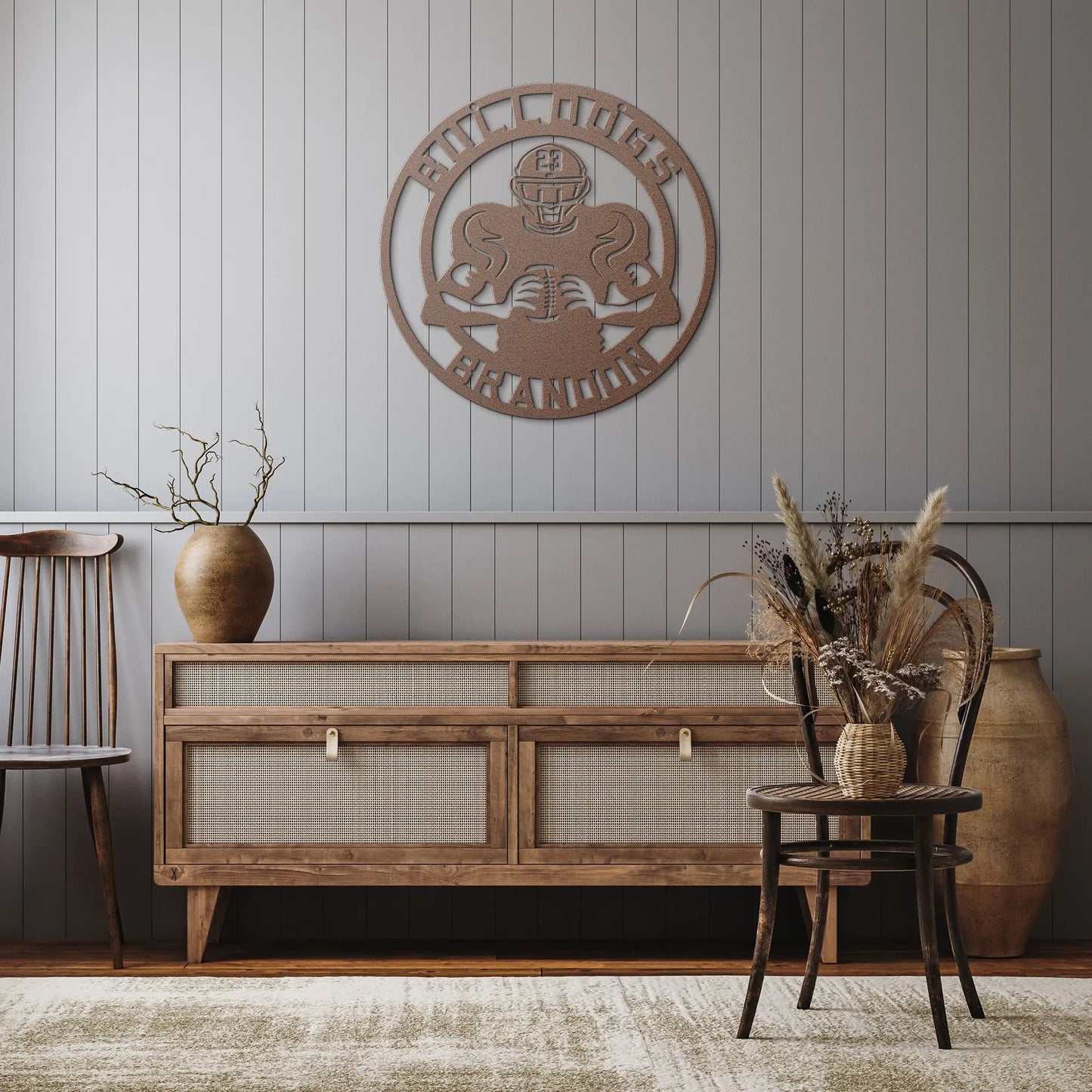 Personalized Football Metal Sign - Amazing Faith Designs