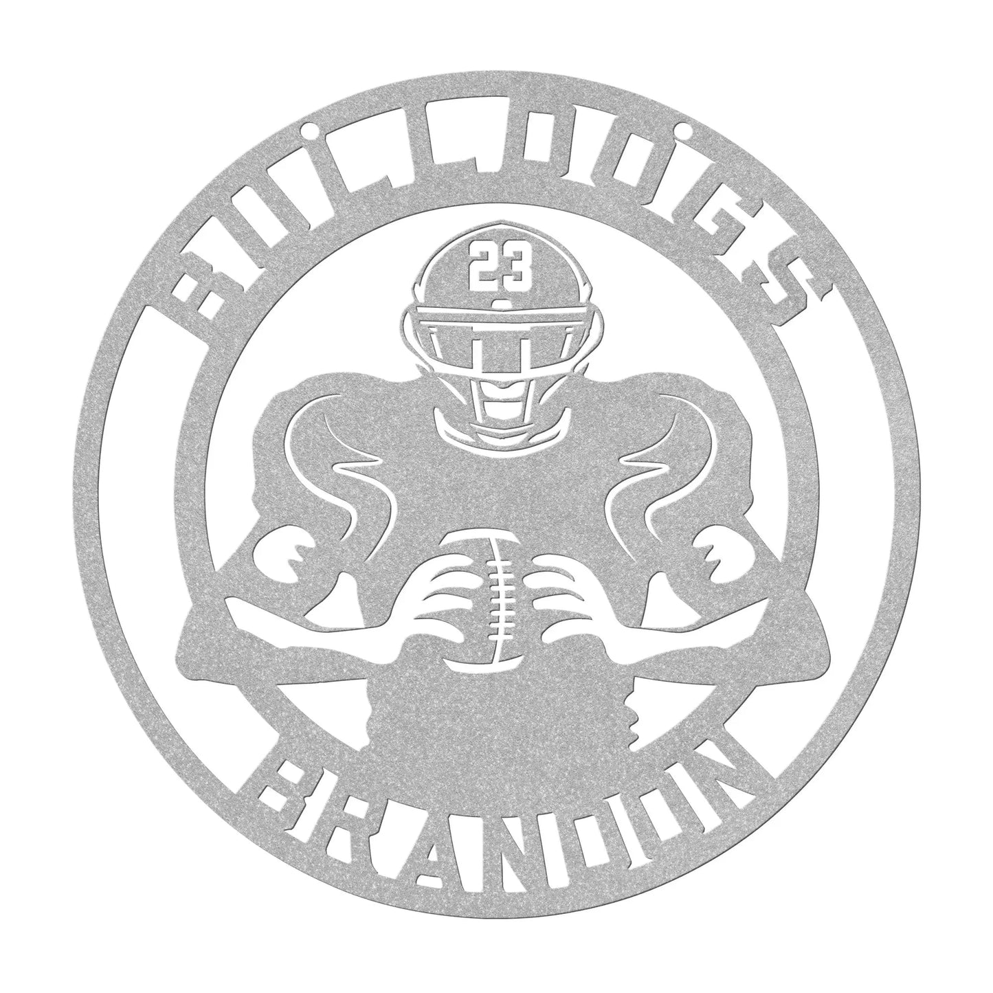 Personalized Football Metal Sign - Amazing Faith Designs