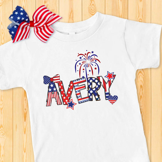Personalized Fourth of July Toddler Shirt Amazing Faith Designs