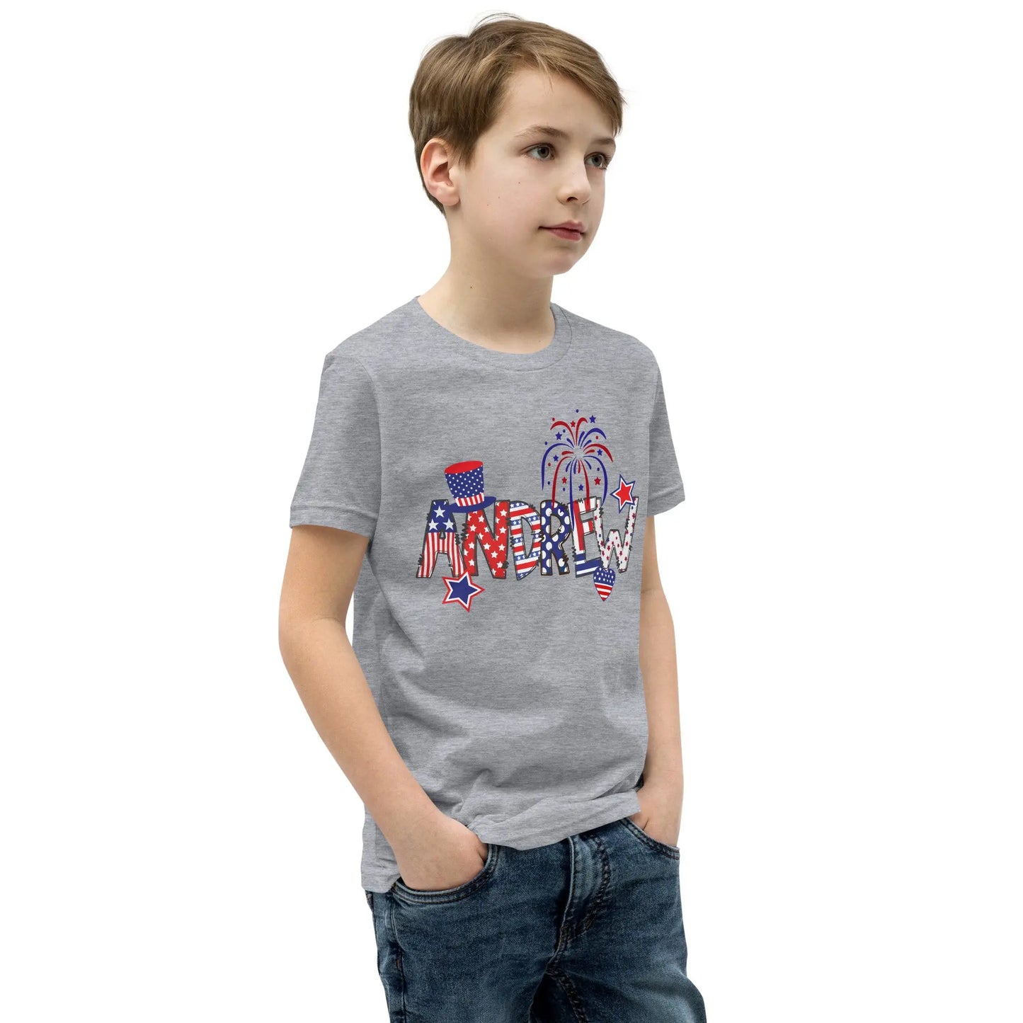Personalized Fourth of July Youth Shirt Amazing Faith Designs