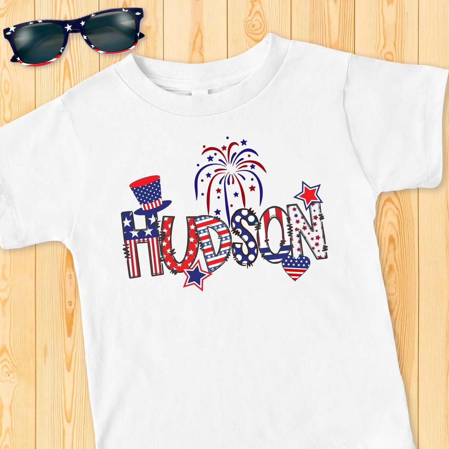 Personalized Fourth of July Youth Shirt Amazing Faith Designs