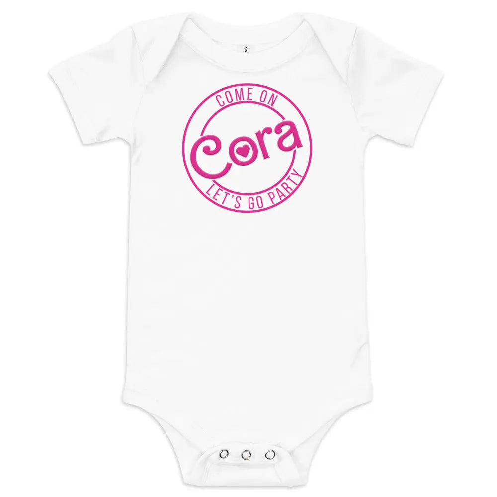 Personalized Let's Go Party Baby Onesie Amazing Faith Designs