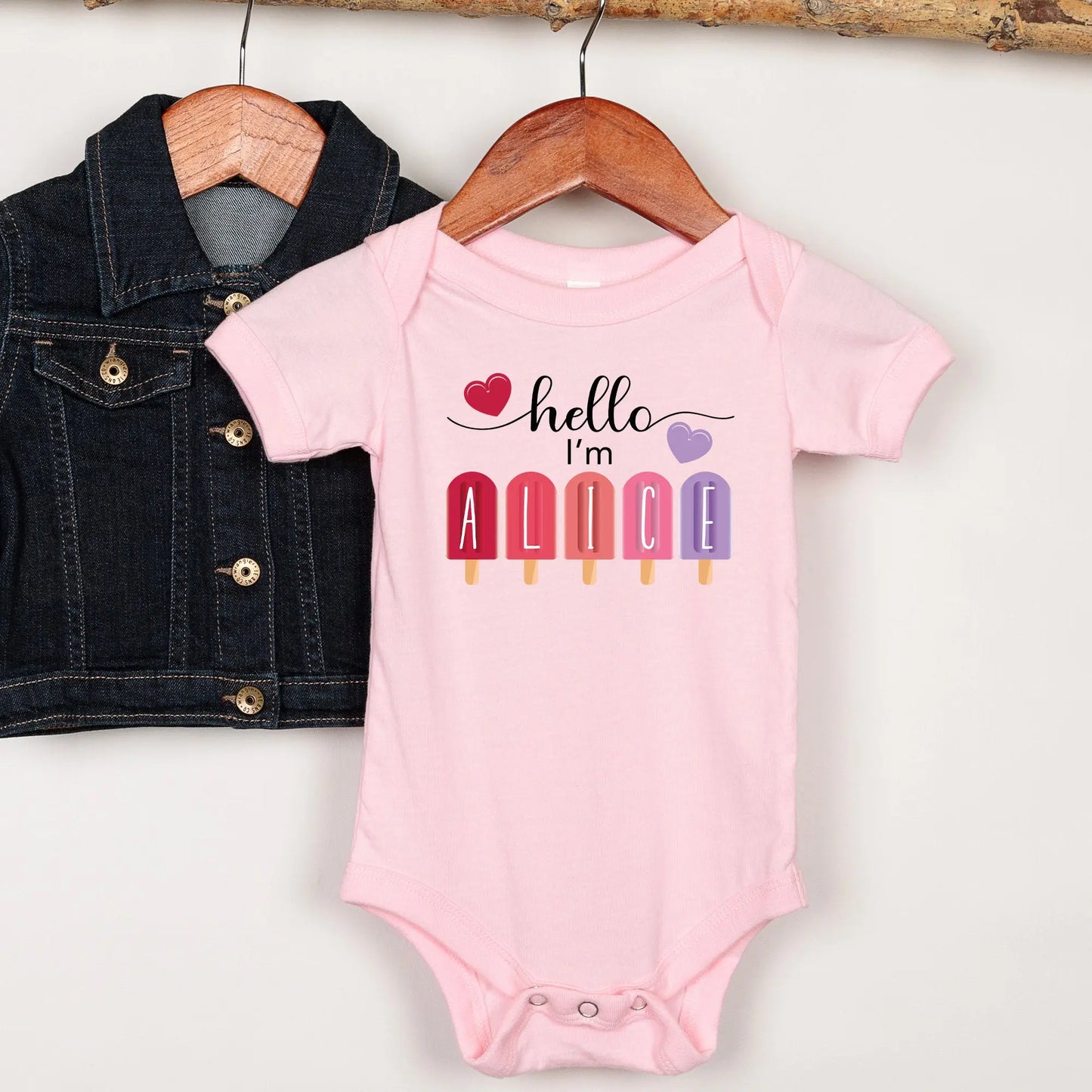 Personalized Popsicle Baby Onesie Amazing Faith Designs