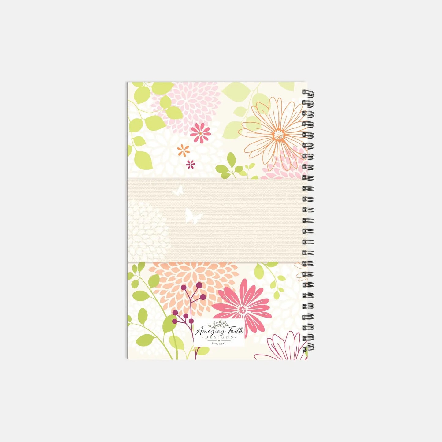 Personalized Sourdough Recipe Softcover Spiral Book 5.5 x 8.5 Amazing Faith Designs