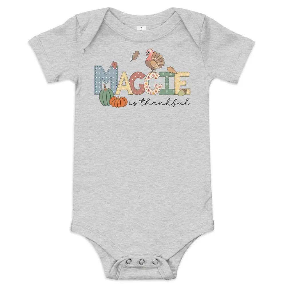 Personalized Thanksgiving Onesie Amazing Faith Designs