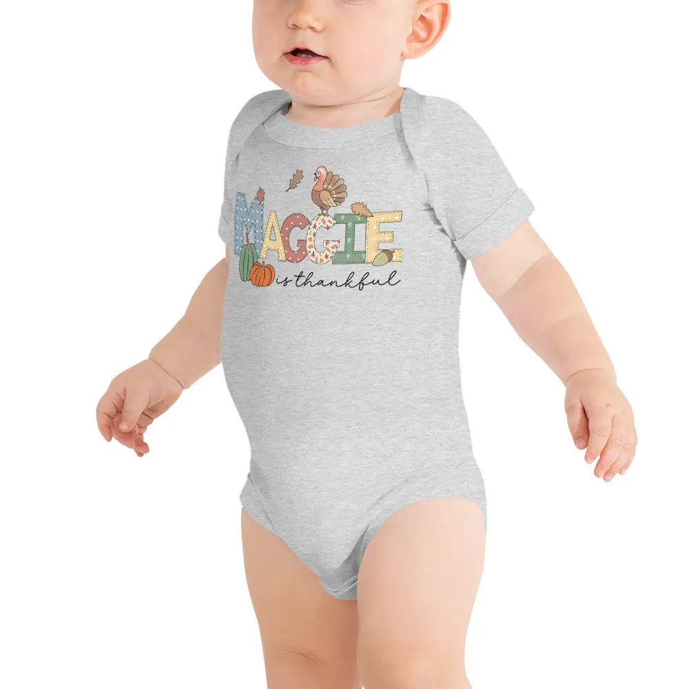Personalized Thanksgiving Onesie - Amazing Faith Designs