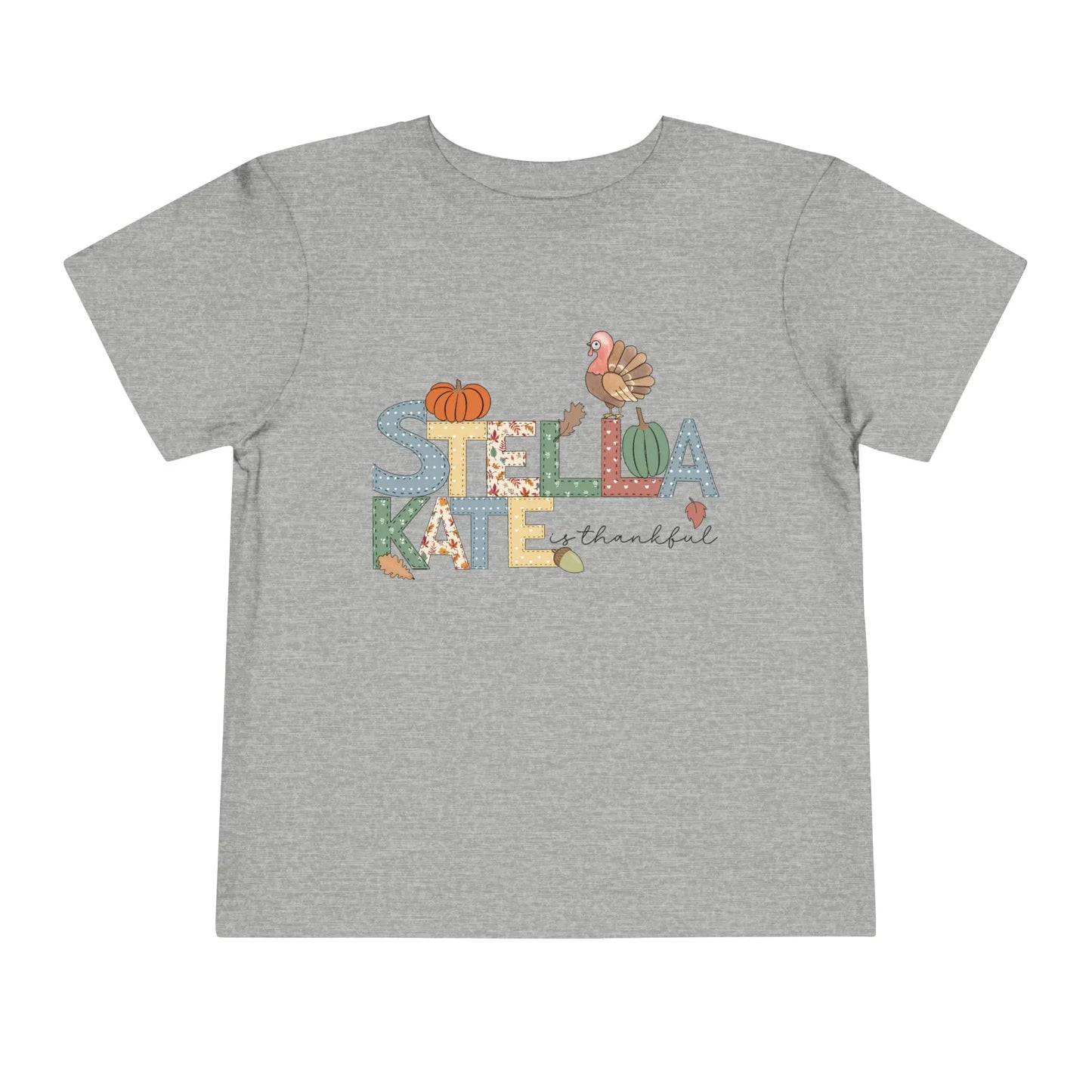 Personalized Thanksgiving Toddler Short Sleeve Shirt Printify