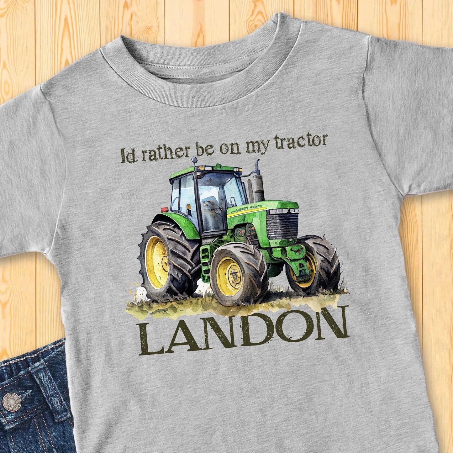 Personalized Tractor Toddler t-shirt, Farm Tractor Shirt Amazing Faith Designs