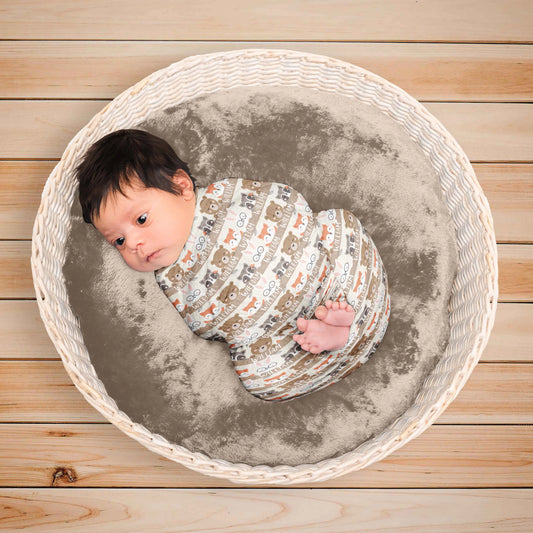 Personalized Woodland Animals Swaddle Blanket Amazing Faith Designs
