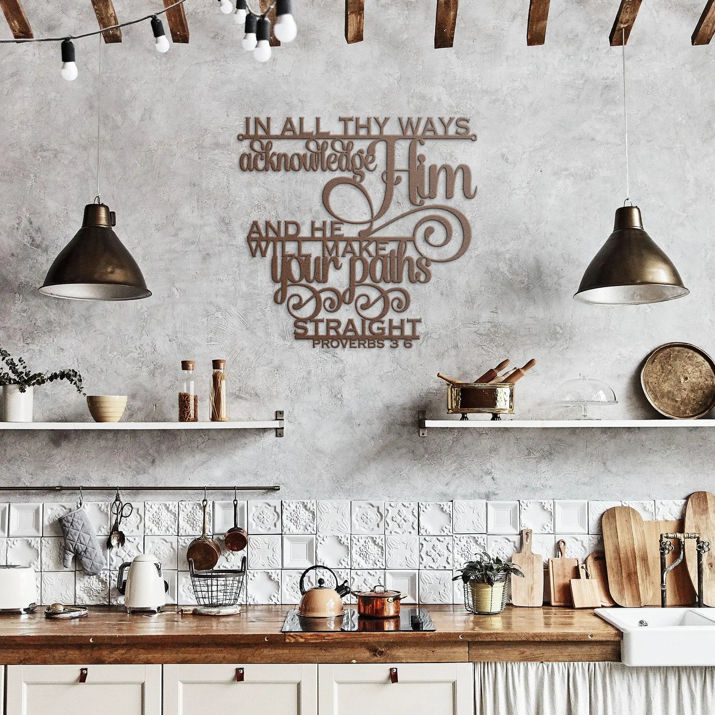 Proverbs 3:6 Christian Metal Sign teelaunch