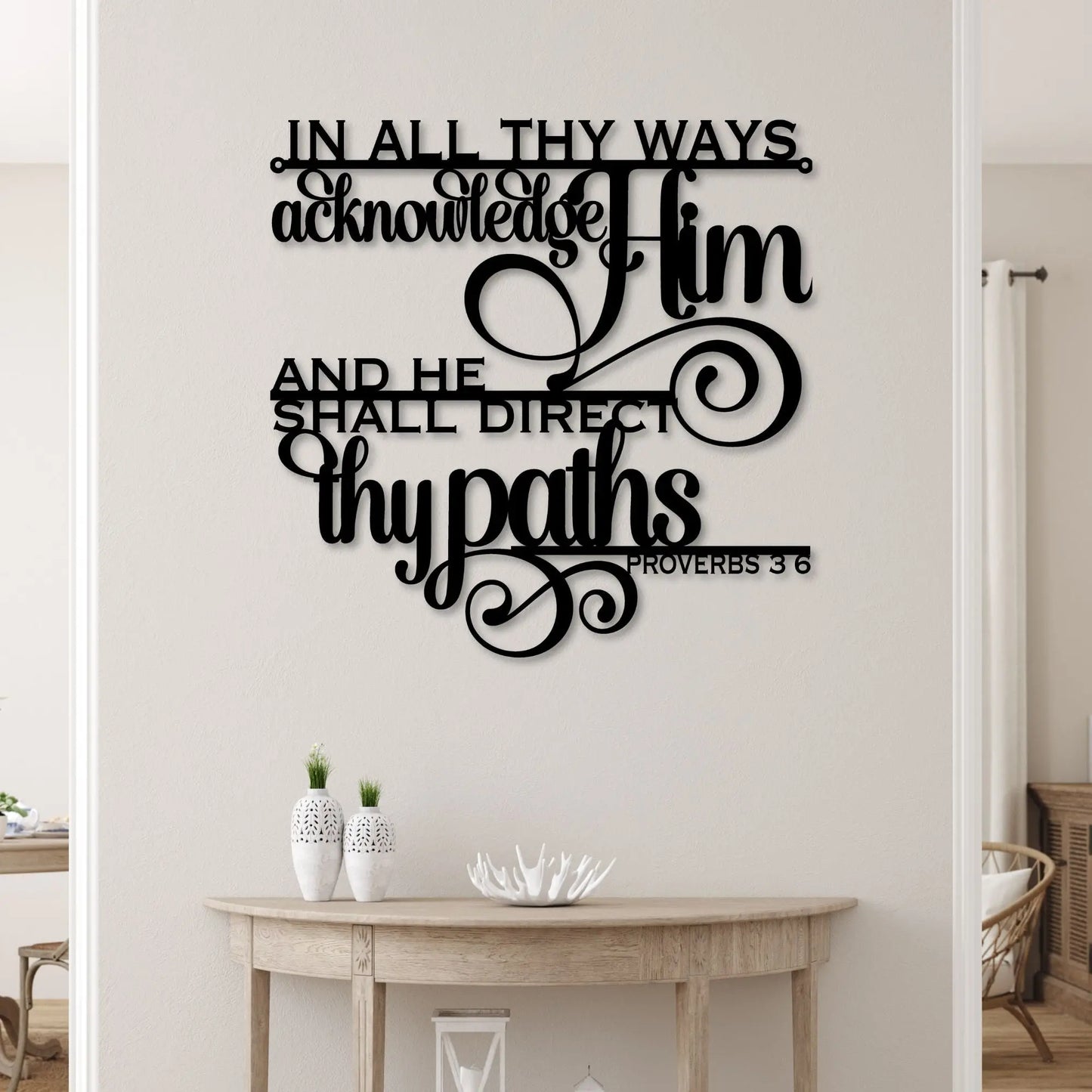Proverbs 3:6 Christian Metal Sign teelaunch