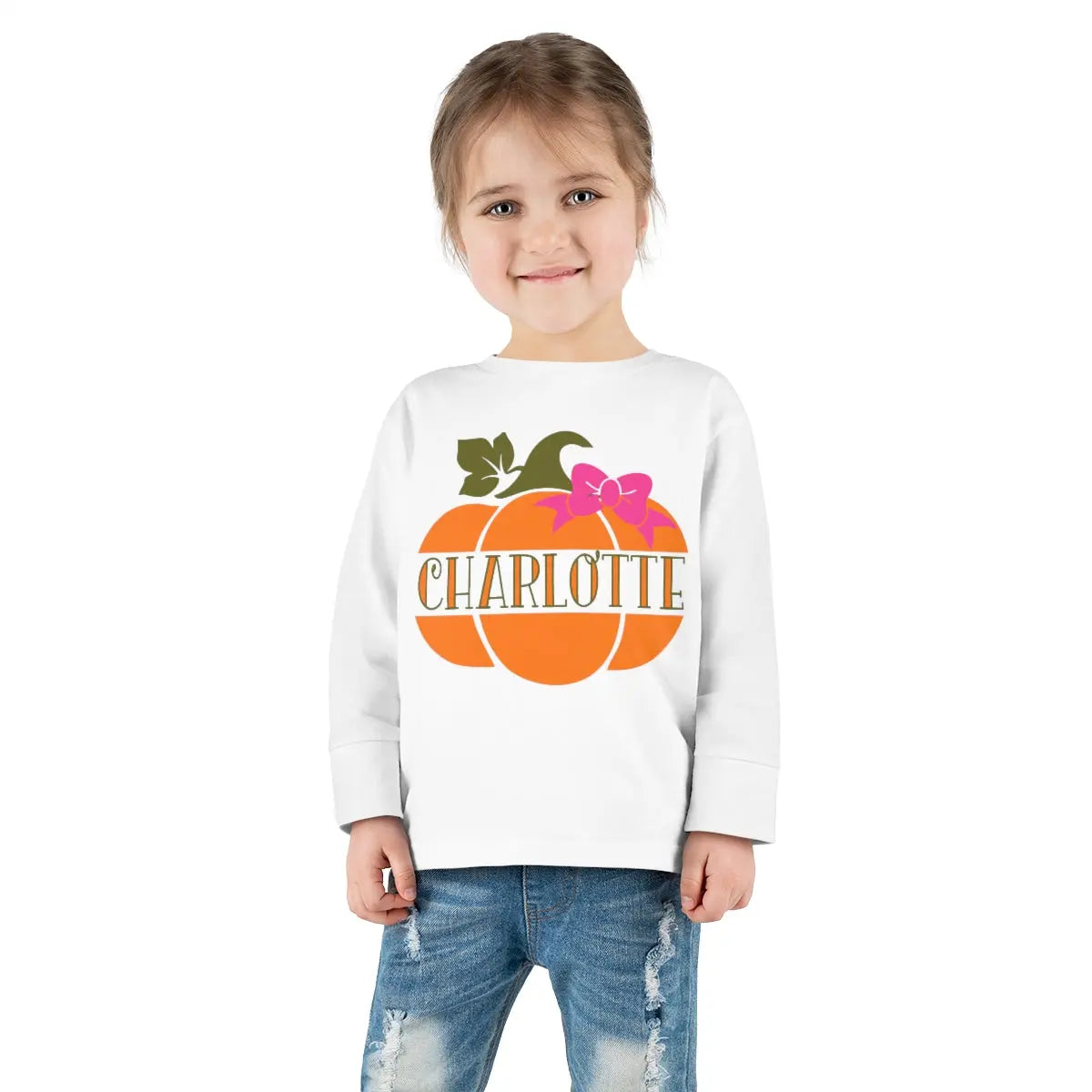Pumpkin Name Toddler Long Sleeve Tee 2T 3T 4T 5T Printify