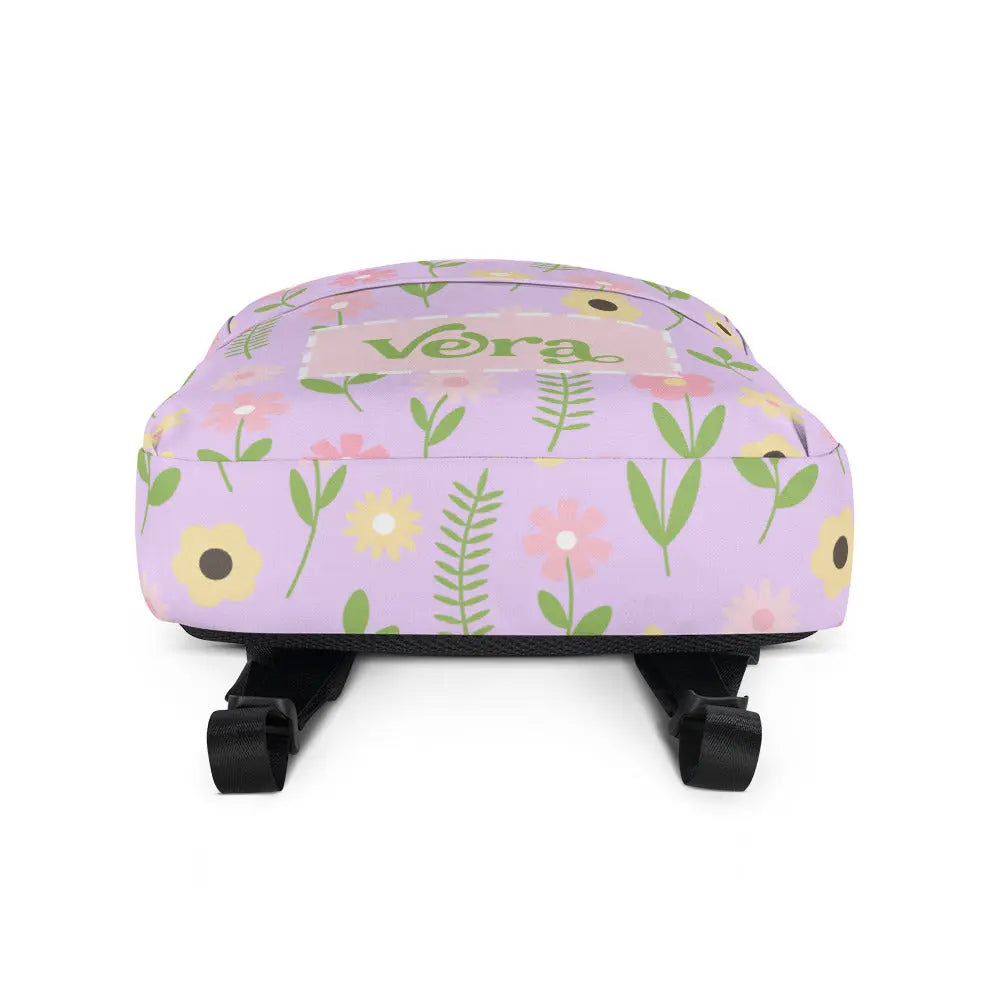 Purple Flowers Personalized Backpack Amazing Faith Designs