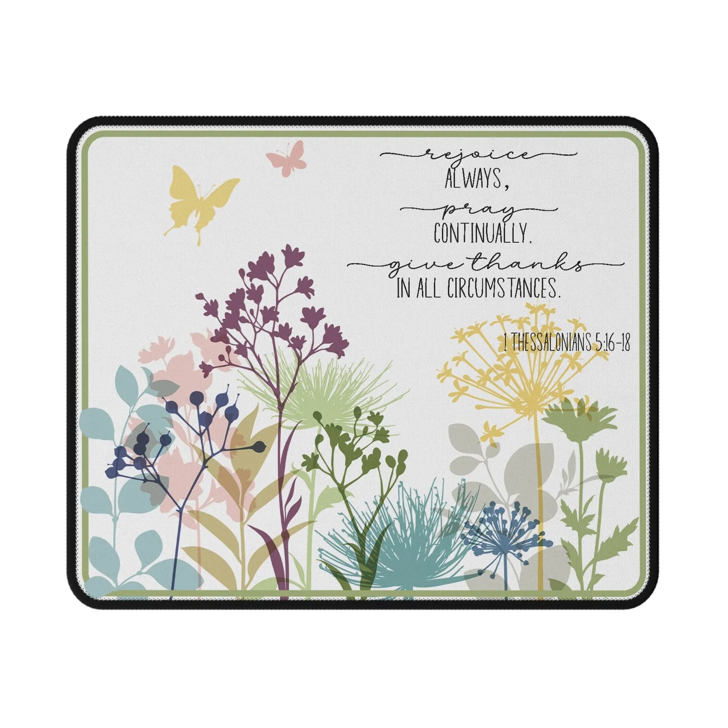 Rejoice Always Non-Slip Mouse Pad Printify