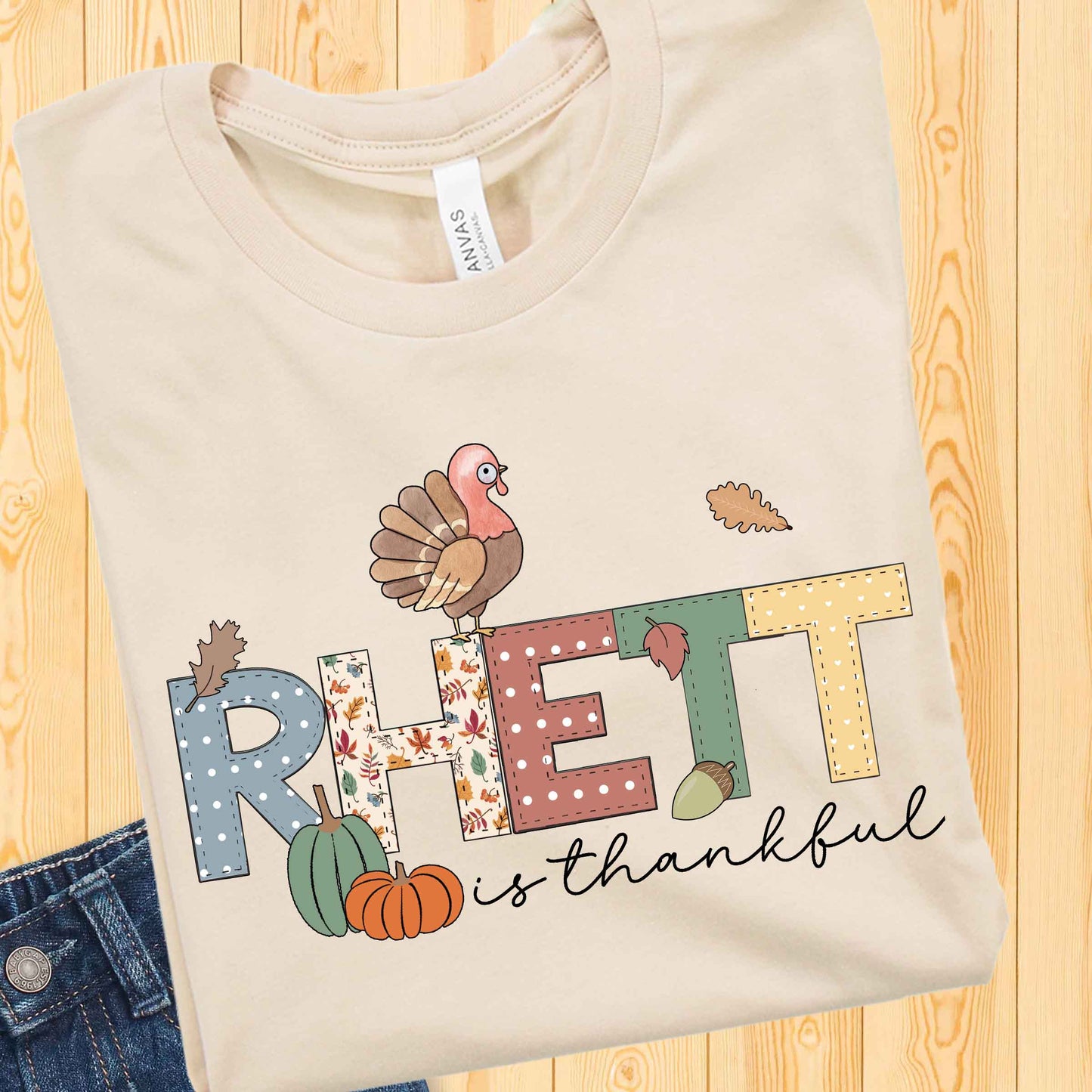 Personalized Thanksgiving Toddler Short Sleeve Shirt - Amazing Faith Designs