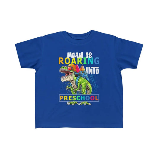 Roaring Into Preschool Tshirt, Back to School Shirt, Preschool Tee, Dinosaur Shirt Printify