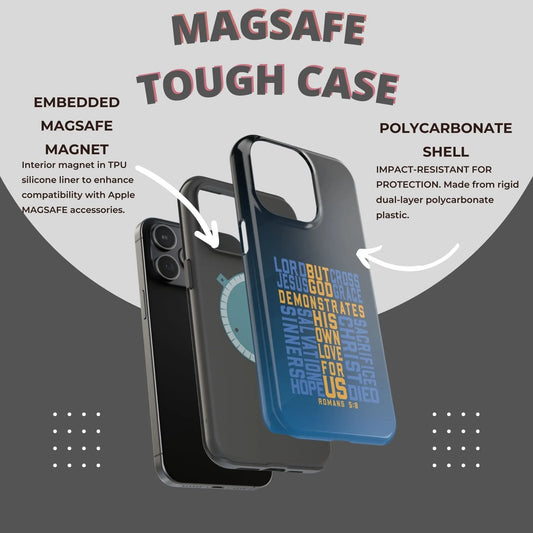 Romans 5:8 Christian Phone Case | MagSafe Printify