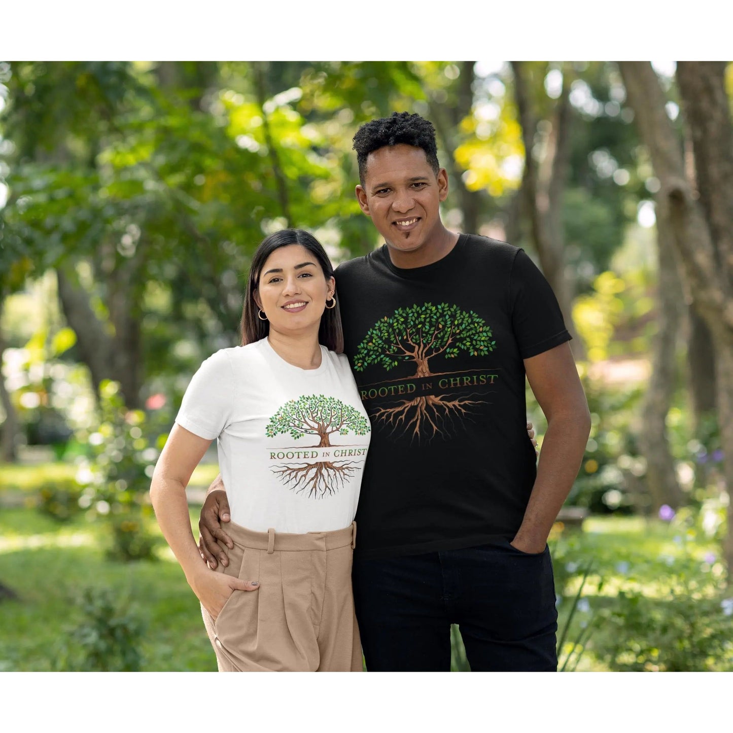 Rooted in Christ Unisex Christian Shirt Printify