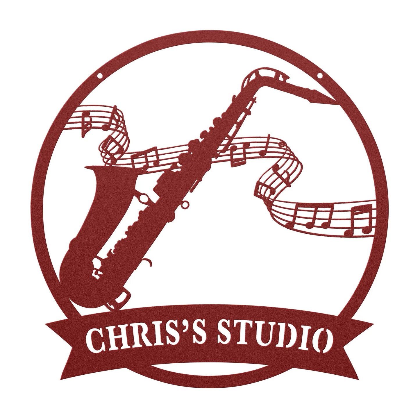 Saxophone Studio Metal Sign, Musician Gift teelaunch