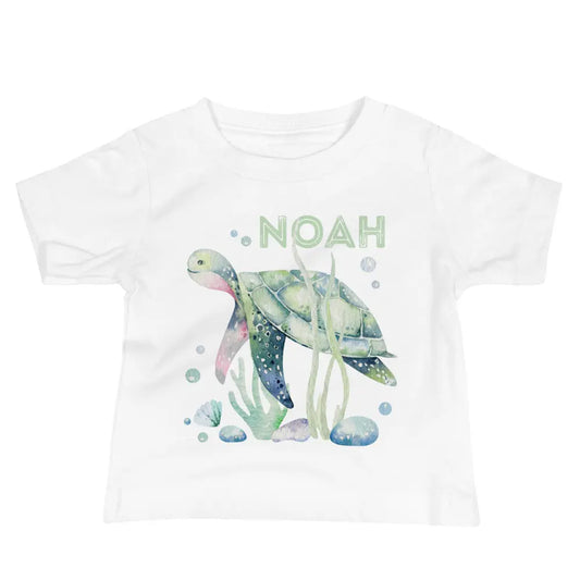 Sea Turtle Personalized Baby Shirt Amazing Faith Designs