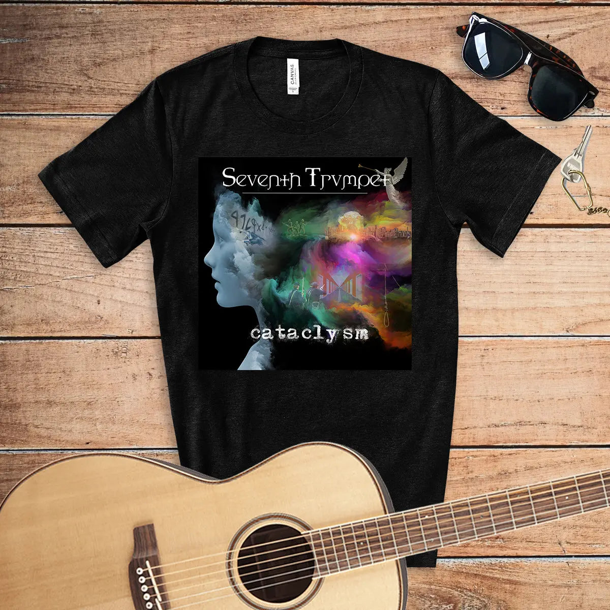 Seventh Trumpet Band Cataclysm Album Art Band Tshirt - Amazing Faith Designs