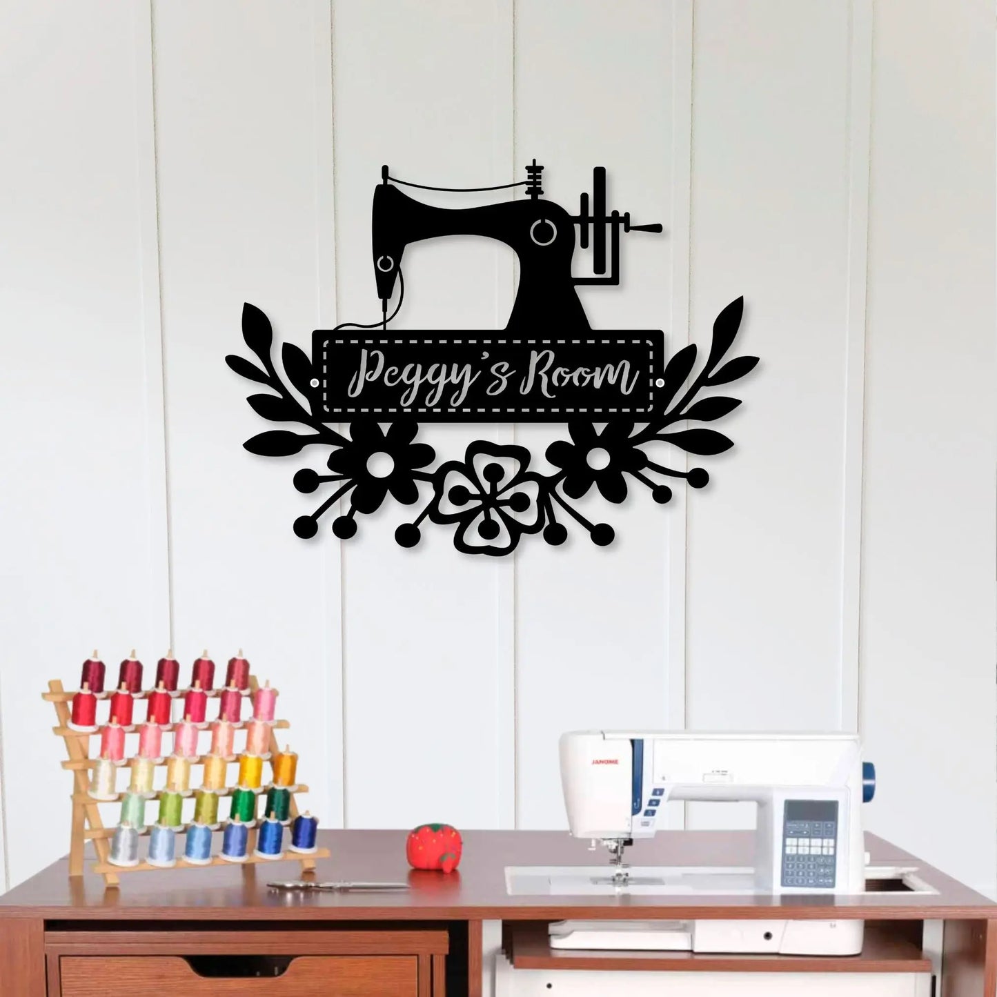 Sewing Room Metal Sign - Personalized, Mimi, Grandma, Nana, Name Sewing Wall Art teelaunch
