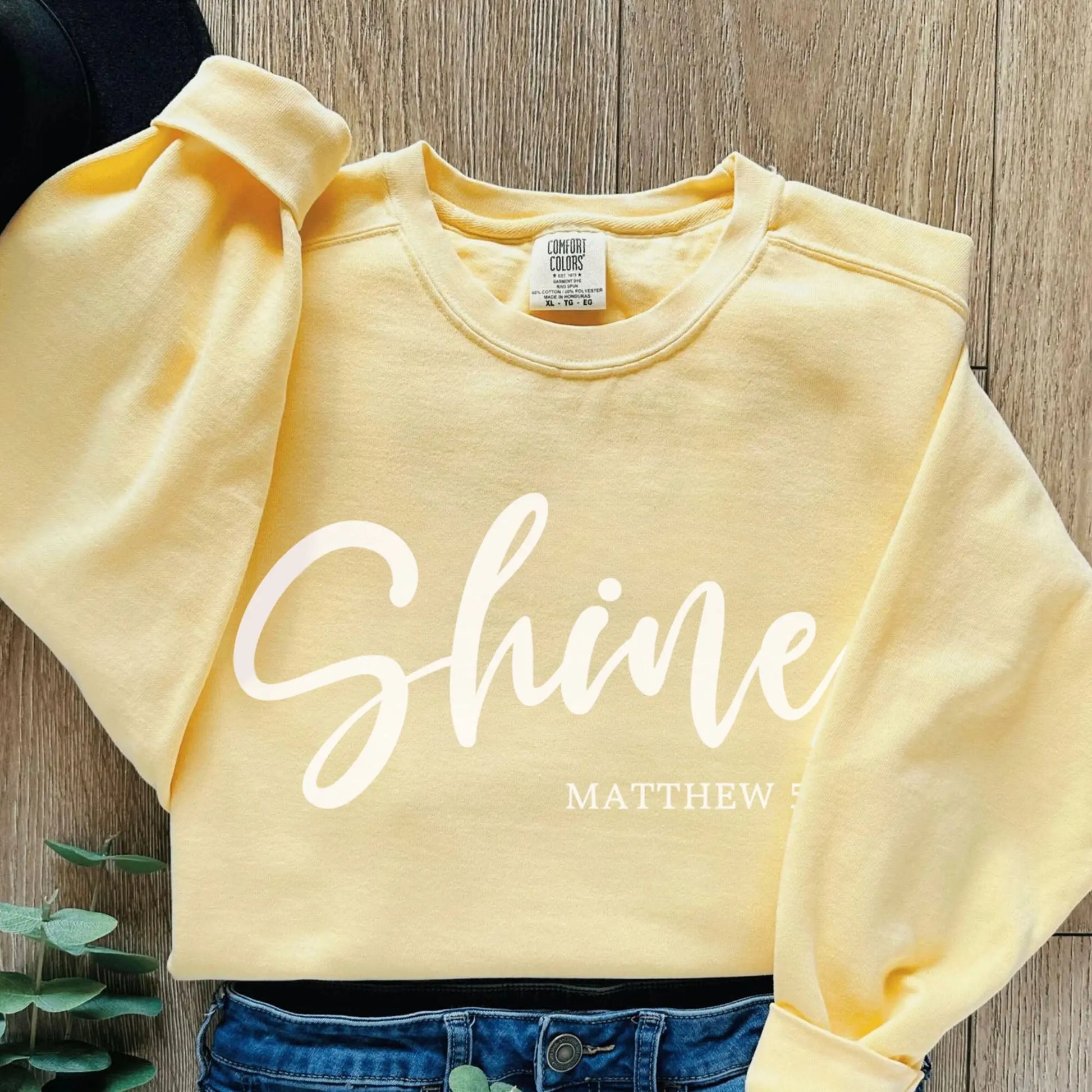 Shine Lightweight Crewneck Sweatshirt Printify