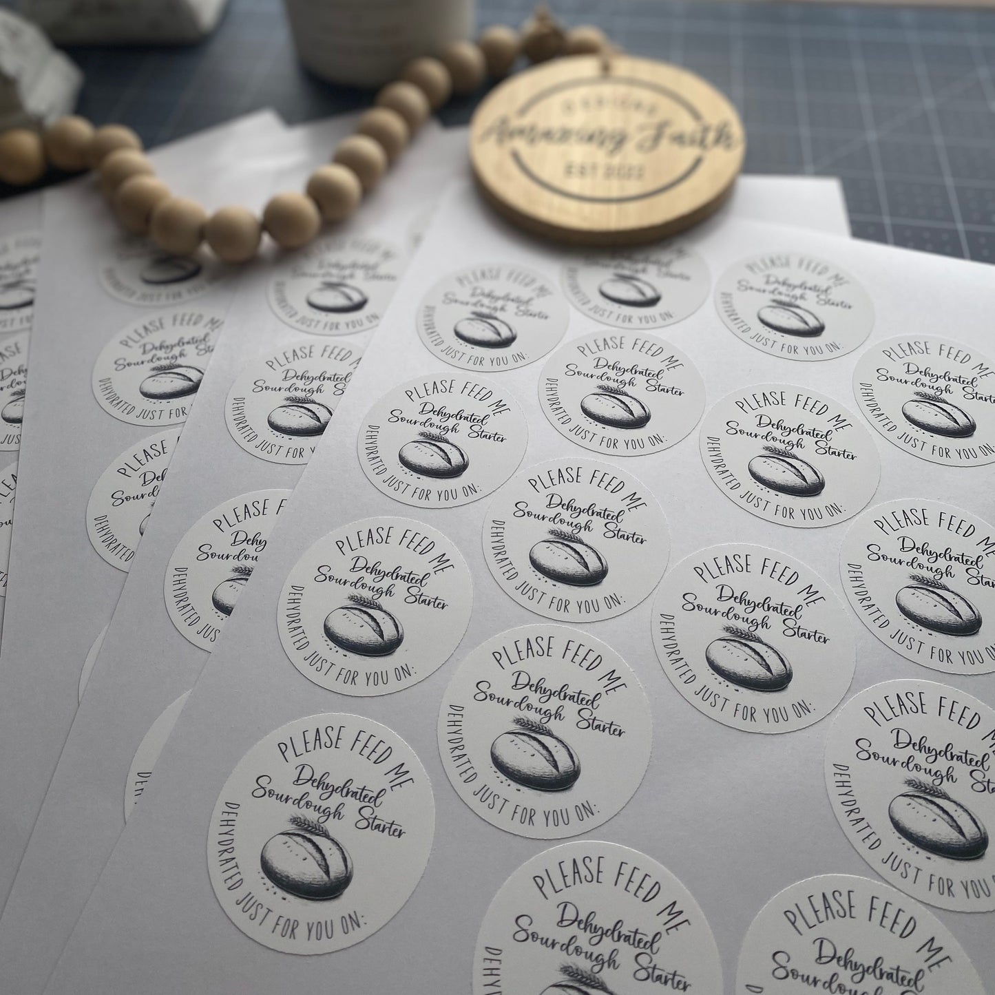 Sourdough Starter or Bread Sticker Labels or Tags - Amazing Faith Designs
