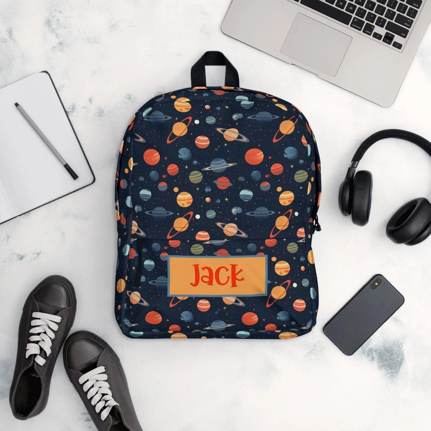 Stars and Planets Personalized Backpack Amazing Faith Designs