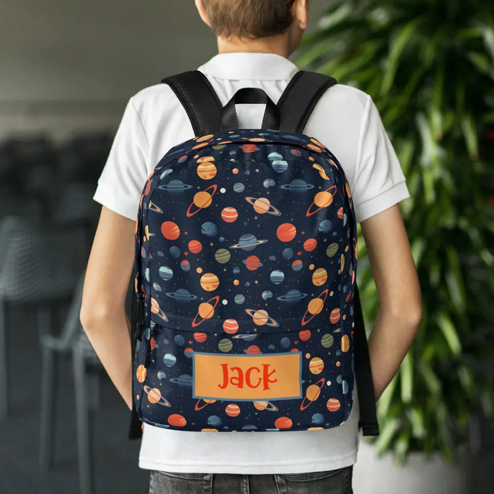 Stars and Planets Personalized Backpack Amazing Faith Designs