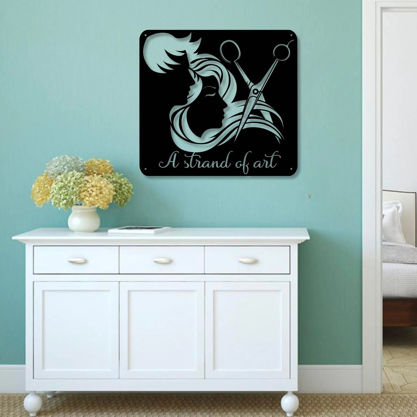 Strand of Art Hair Salon Metal Sign teelaunch