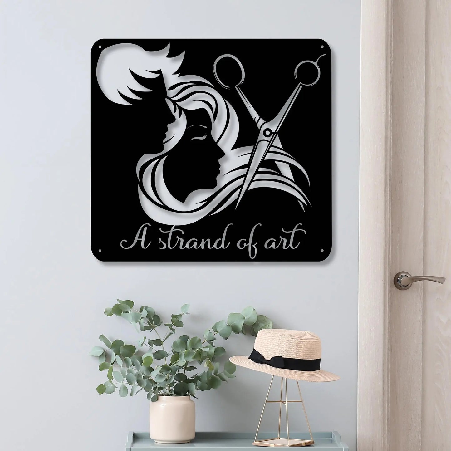 Strand of Art Hair Salon Metal Sign teelaunch
