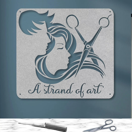 Strand of Art Hair Salon Metal Sign teelaunch