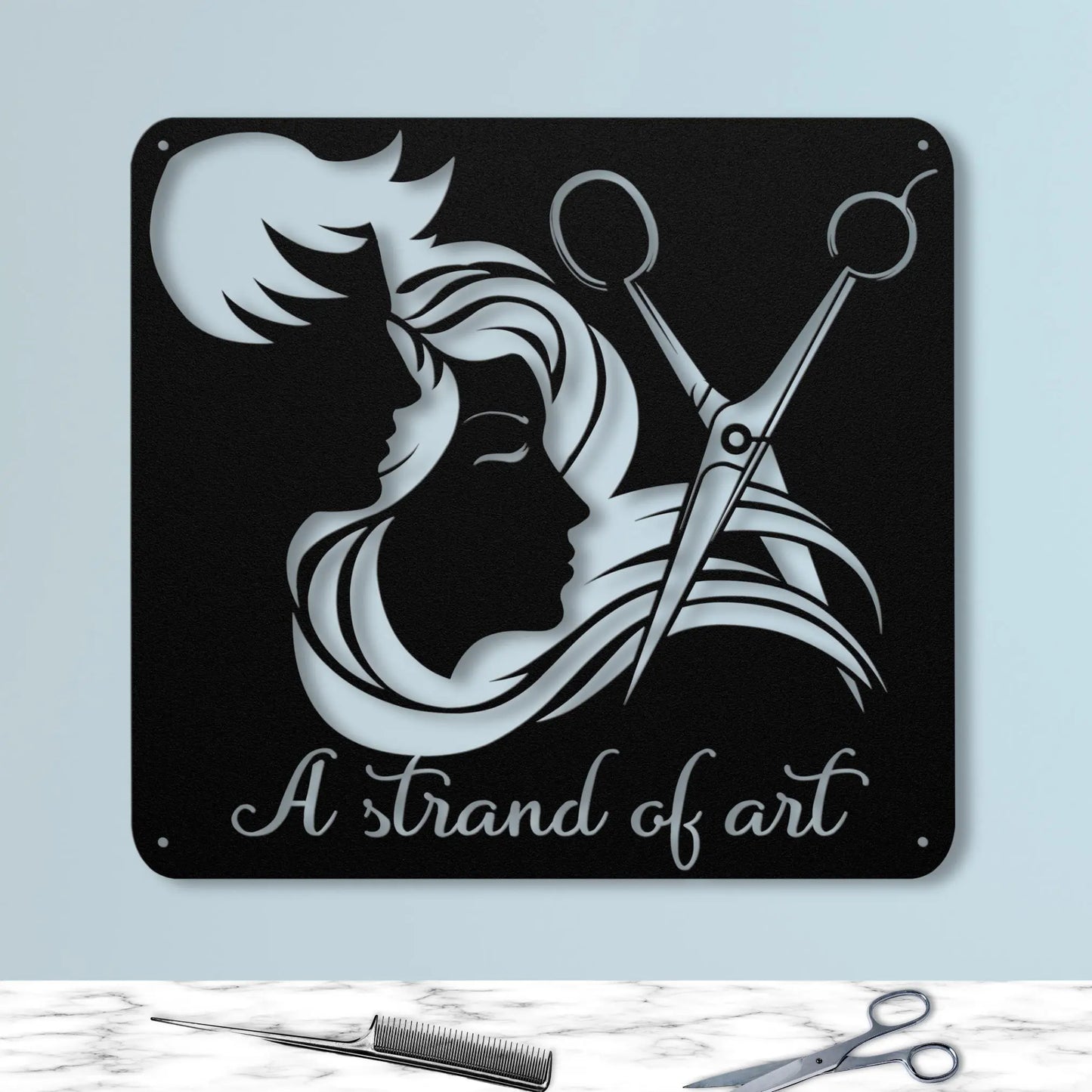 Strand of Art Hair Salon Metal Sign teelaunch