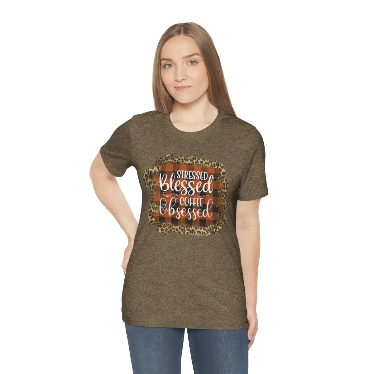 Stressed Blessed Coffee Obsessed Tee - Amazing Faith Designs