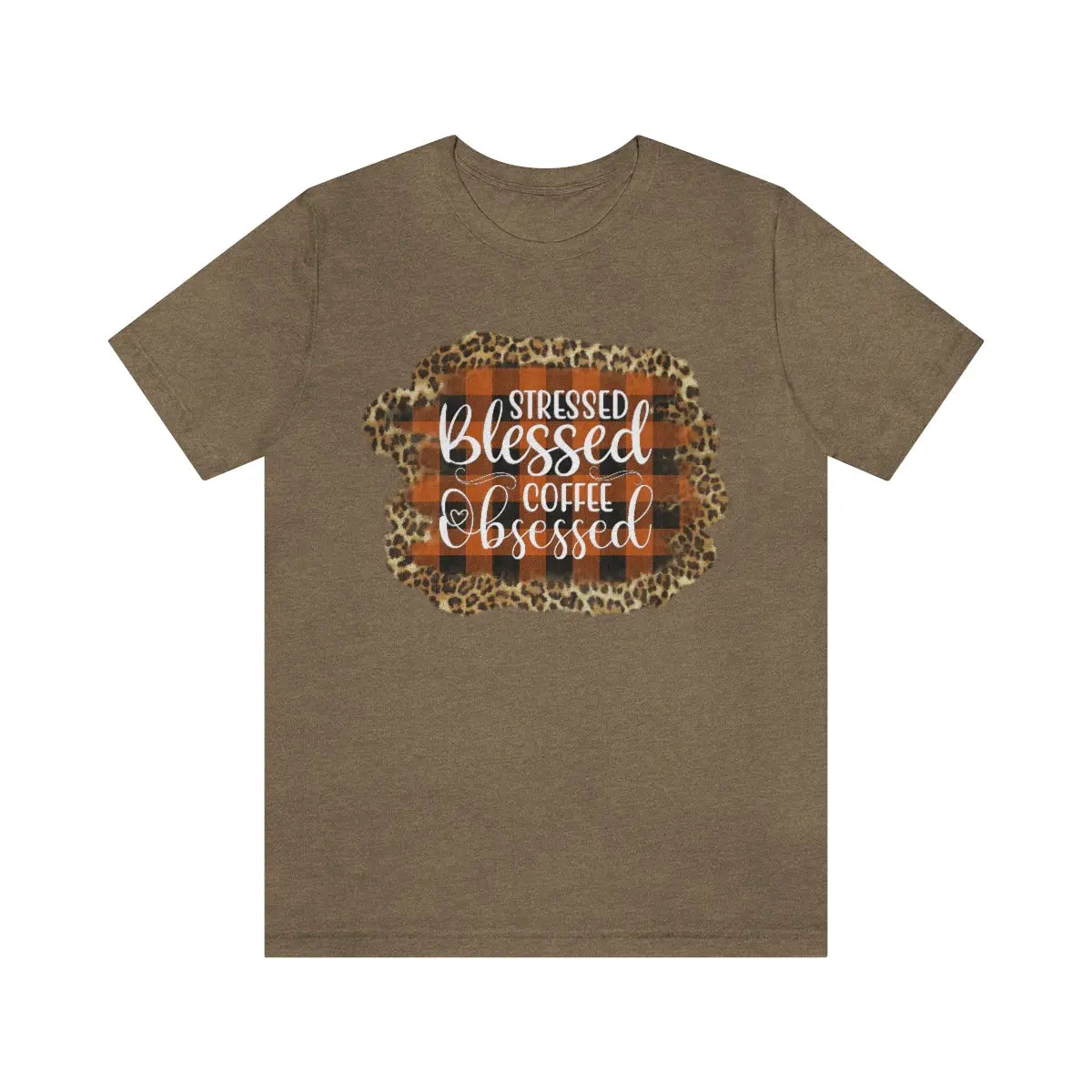 Stressed Blessed Coffee Obsessed Tee - Amazing Faith Designs