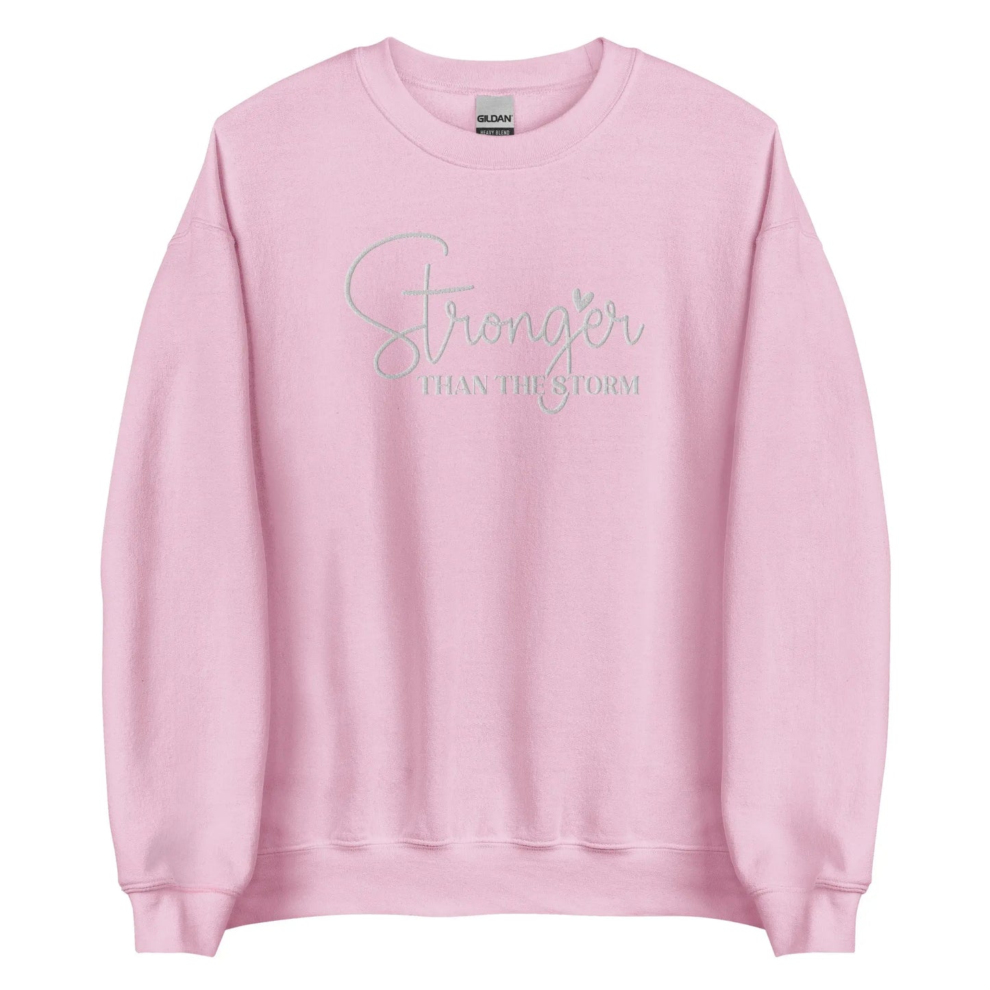 Stronger than the Storm Embroidered Sweatshirt Amazing Faith Designs