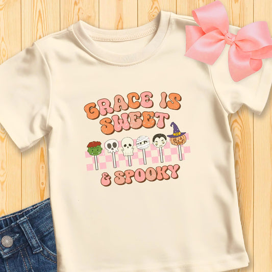 Sweet and Spooky Personalized Halloween Toddler Shirt Printify