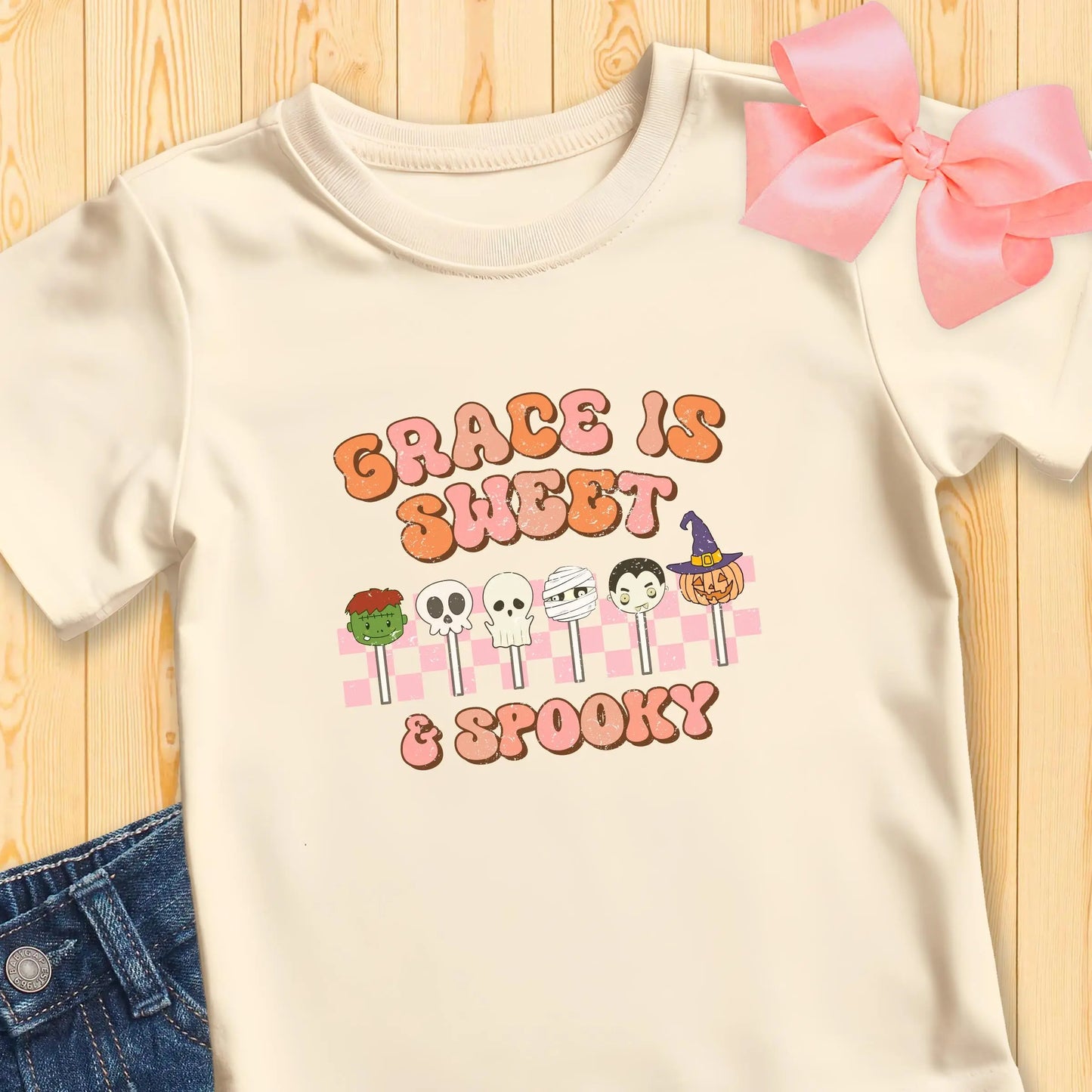 Sweet and Spooky Personalized Halloween Youth Shirt Printify