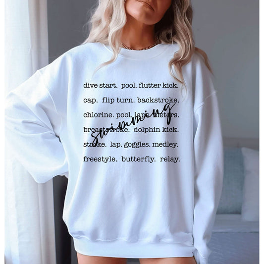 Swimming Sports Sweatshirt - Amazing Faith Designs