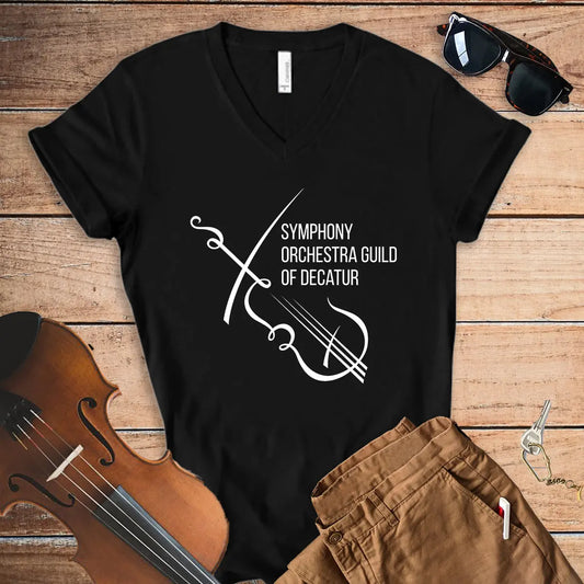Symphony Orchestra Guild of Decatur V-Neck T-shirt - Amazing Faith Designs