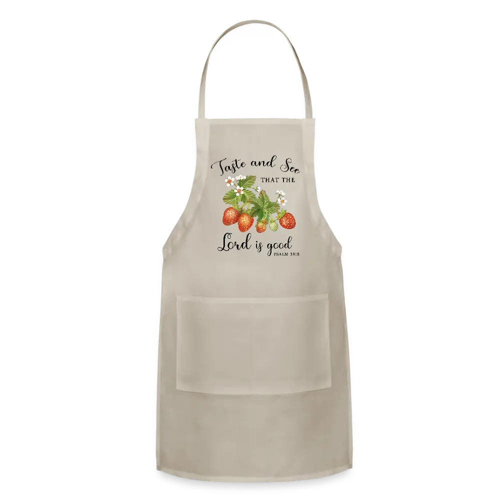 Taste and See Scripture Apron - Strawberries Spreadconnect