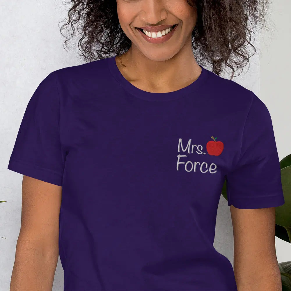 Teacher Personalized Embroidered T-shirt Amazing Faith Designs
