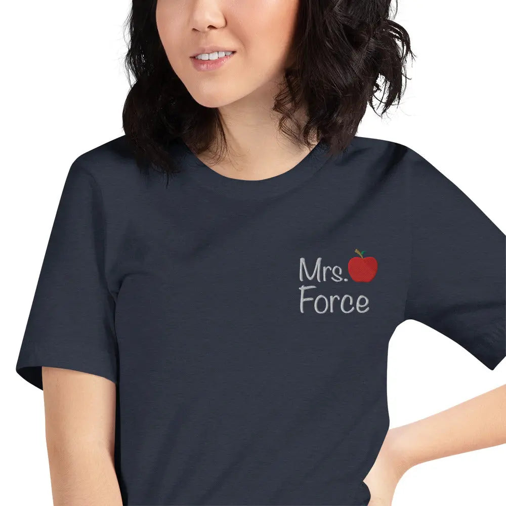 Teacher Personalized Embroidered T-shirt Amazing Faith Designs