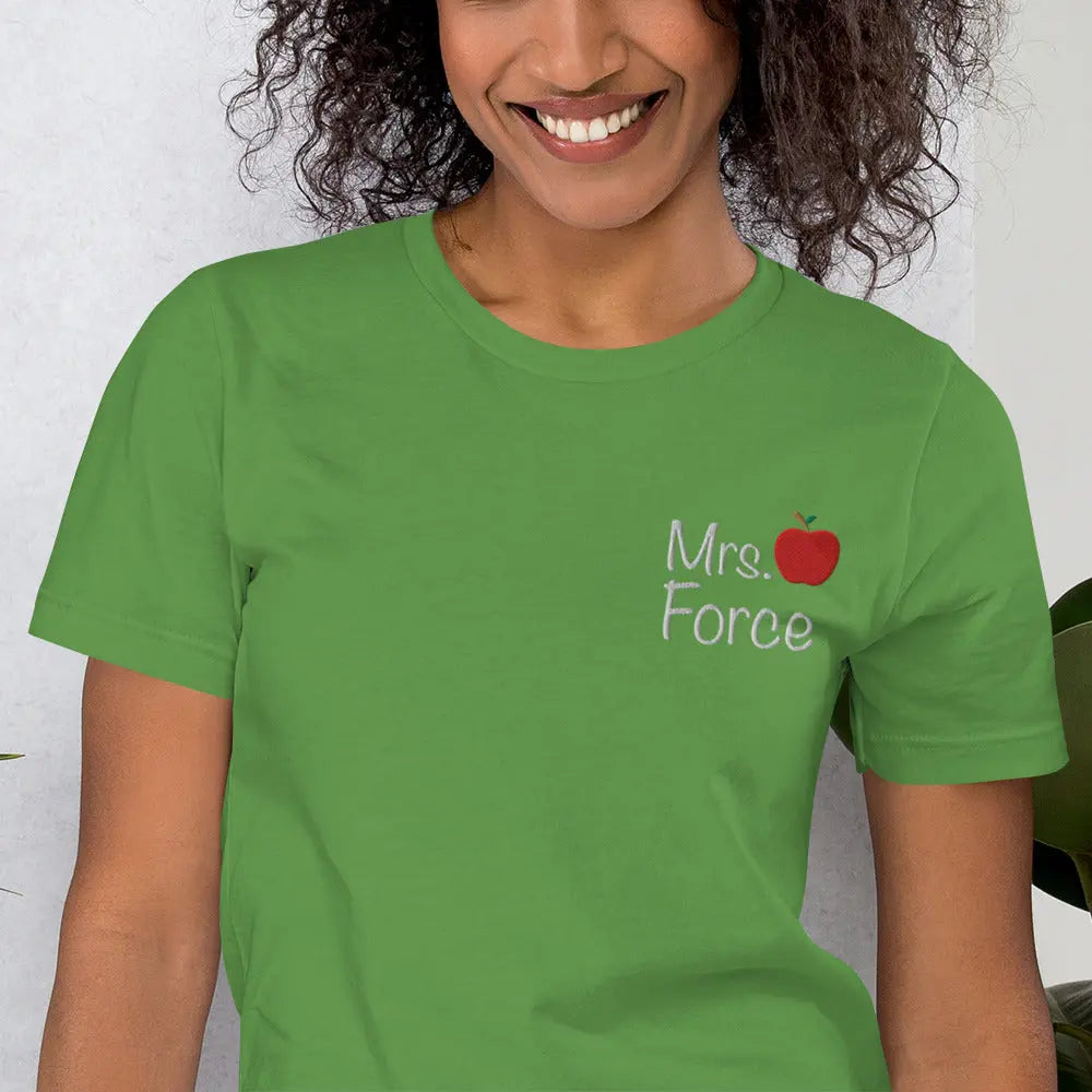 Teacher Personalized Embroidered T-shirt Amazing Faith Designs
